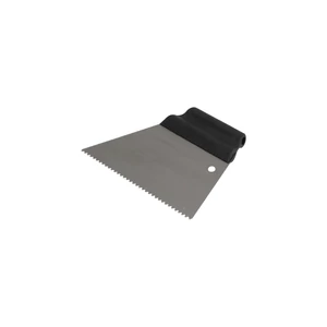 KUBALA Rozsdamentes trapéz spatulya 180mm fogazás 3x3mm
