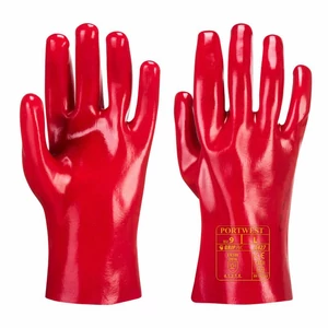 Portwest PVC hosszúszárú kesztyű A427 piros XL