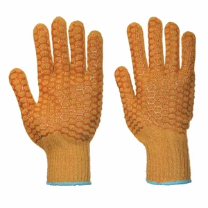 Portwest cikkcakkos kesztyű A130 narancs L