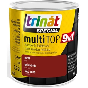 Trilak Trinát Special MultiTop 9in1 alapozó és fedőfesték 3009 vörös 0,75L