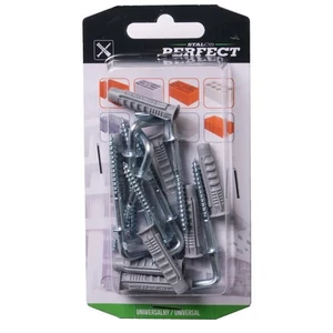 Stalco univerzális műanyag tipli derékszög akasztóval 6/4.0X36mm 8db/csomag