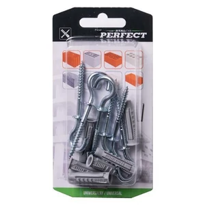 Stalco univerzális műanyag tipli mennyezeti kampóval 6/4.0X36mm 6db/csomag