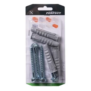 Stalco univerzális műanyag tipli hatlapfejű csavarral 10/6.0X60mm 6db/csomag