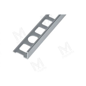 Salag aluminium élvédő L profil 12mm eloxált ezüst 2,5m