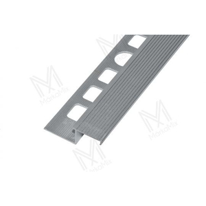 Salag aluminium lépcsőprofil csúszásmentes 10mm eloxált ezüst 2,5m