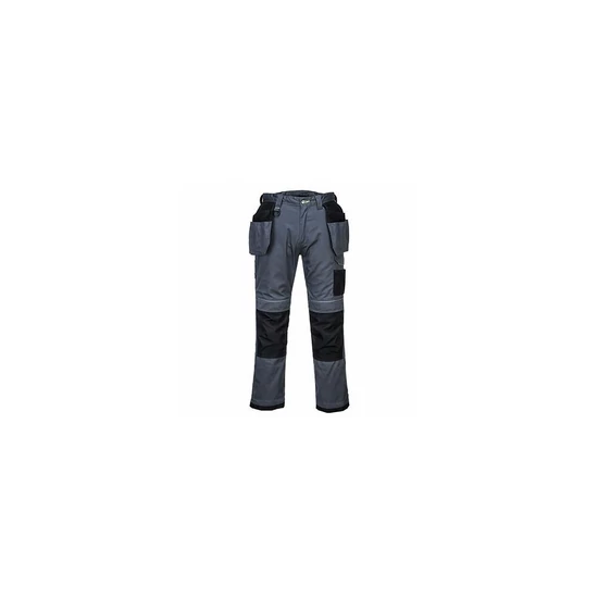 Portwest Holster Work lengőzsebes munkanadrág T602 szürke/fekete 60