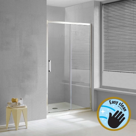 Wellis Premier 90 tolóajtós zuhanyfal (N) - Easy Clean bevonattal