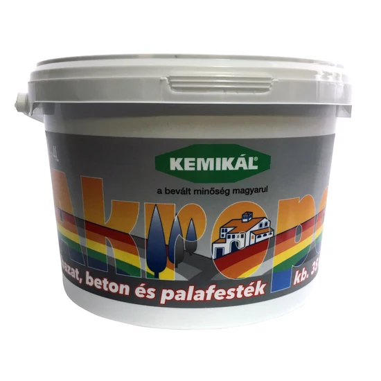 Kemikál Akropol fehér lábazati és betonfesték 2 kg/1,6l