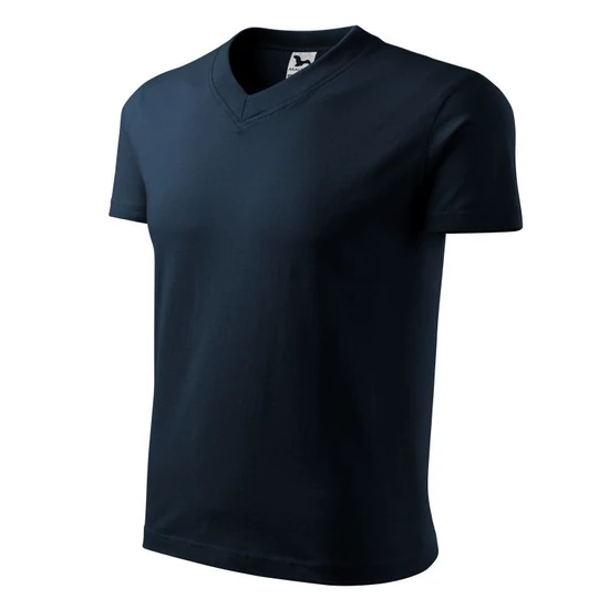 Malfini V-neck póló unisex tengerészkék L