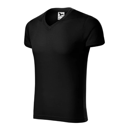Malfini Slim Fit V-neck férfi póló fekete 2XL