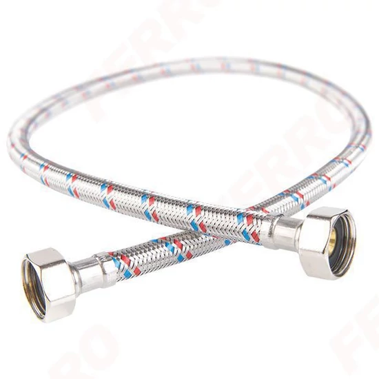 Ferro flexibilis bekötőcső belső, belső menet 1/2"x1/2"  60cm