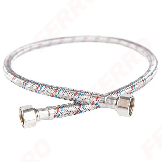 Ferro flexibilis bekötőcső belső, belső menet 3/8"x3/8"  60cm