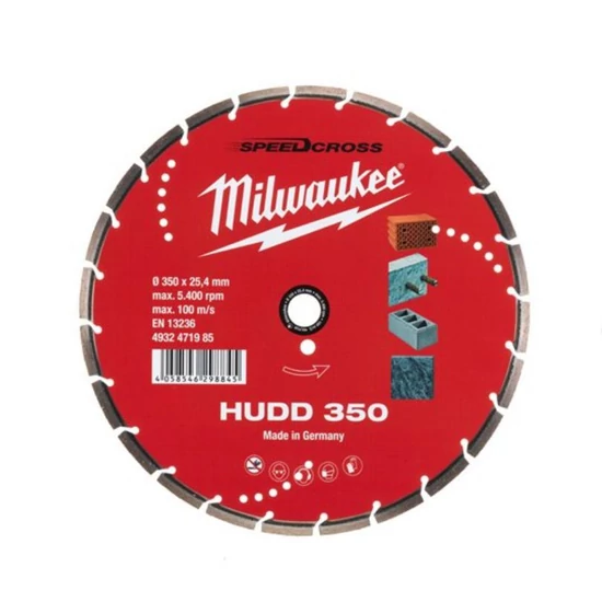 Milwaukee Gyémántvágó tárcsa HUDD 350mm