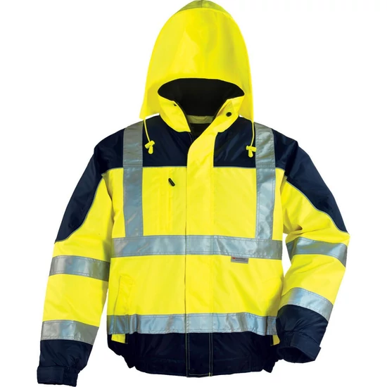 AIRPORT bélelt fluo dzseki 7AIBY 2XL sárga/kék