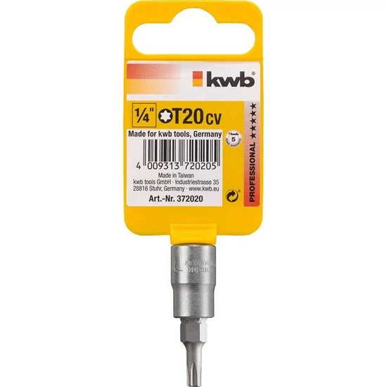 KWB Torx T20 bit-dugófej 1/4" CrV