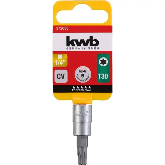 KWB Torx T30 bit-dugófej 1/4" CrV