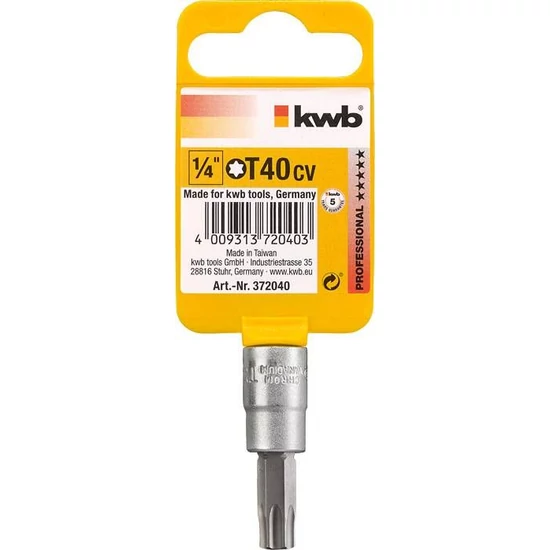 KWB Torx T40 bit-dugófej 1/4" CrV