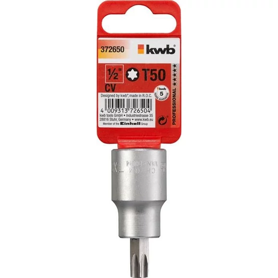 KWB Torx T50 bit-dugófej 1/2" CrV