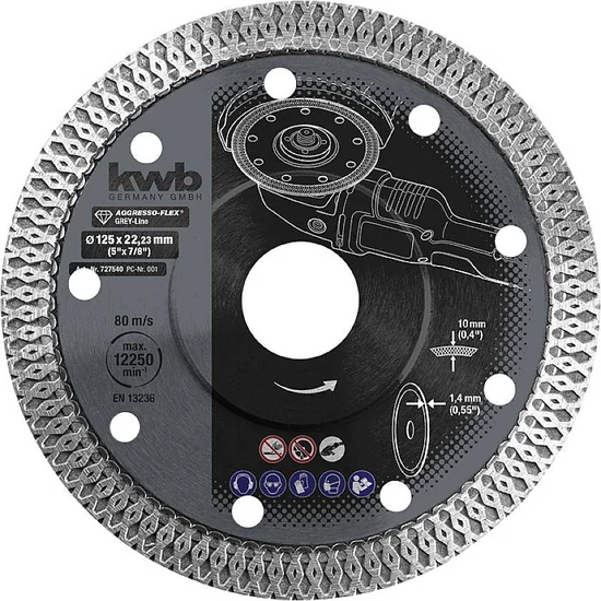 KWB Profi gyémánt vágókorong extra vékony 125x22,23x1,2mm