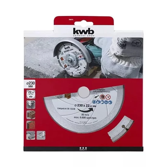 KWB szegmentált gyémánt vágótárcsa 230x22,2 x7,0x2,5mm