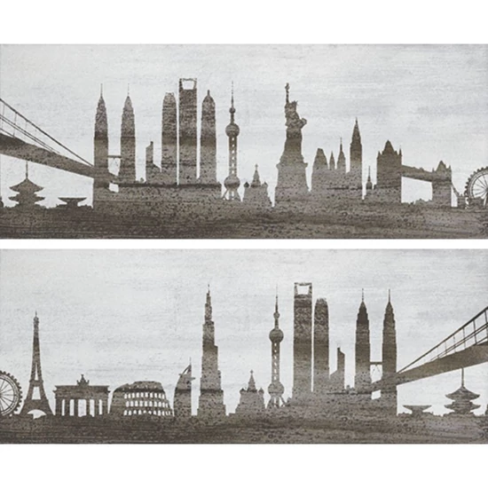 Zalakerámia PETROL matt dekor szett CITY F-53029 20×50 cm