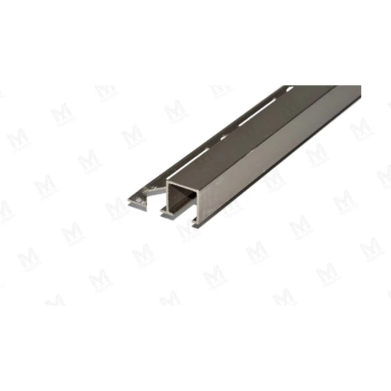 Aluminium Q négyzet profil 10mm eloxált titán/pezsgő 2,5m