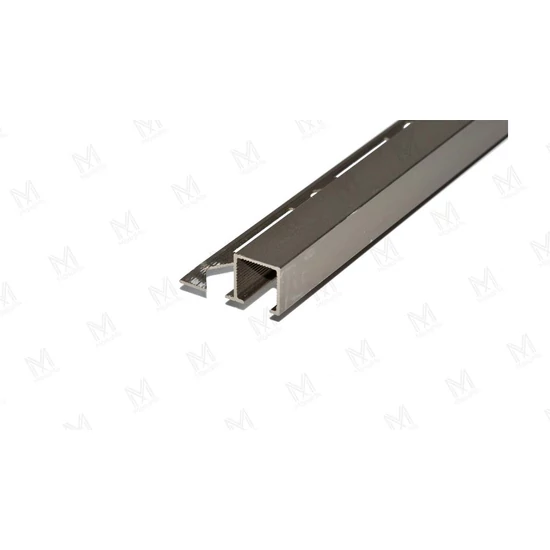 Aluminium Q négyzet profil 8mm eloxált eloxált titán/pezsgő 2,5m