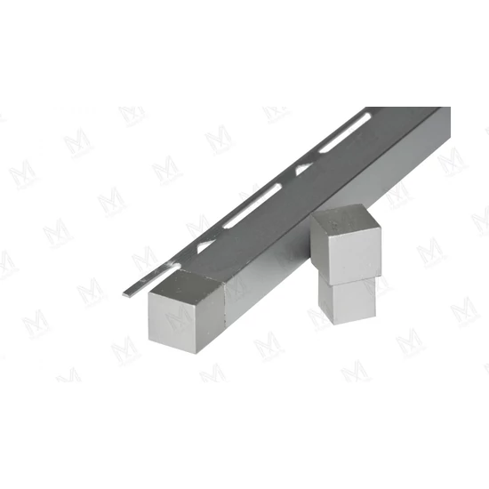 Aluminium Q négyzet sarokelem 10mm profilhoz eloxált ezüst