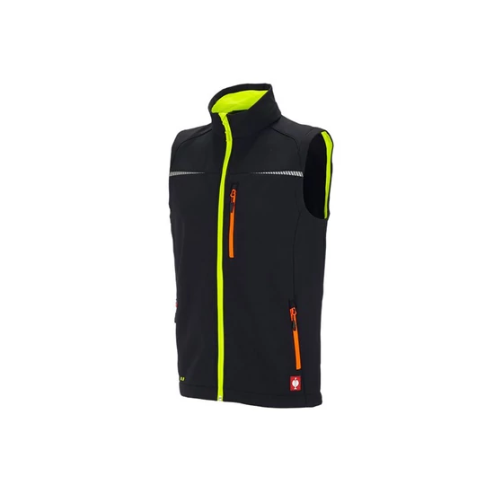 Engelbert Strauss Softshell motion 2020 mellény fekete/sárga/narancs XL