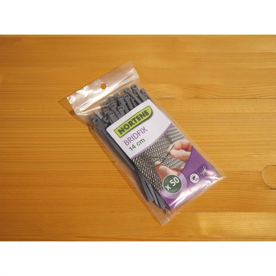 Nortene Bridfix többfunkciós gyorskötöző 3,2mmx14cm szürke 50 db/csomag