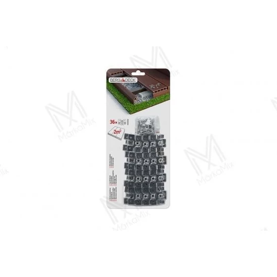 Bergdeck WPC szerelőkészlet natur rozsdamentes acél 36db/csomag