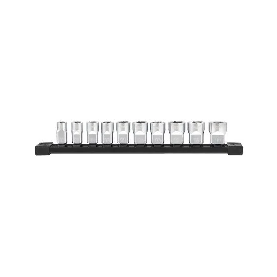 Milwaukee 3/8" hosszú króm dugókulcs készlet, tartón 10db