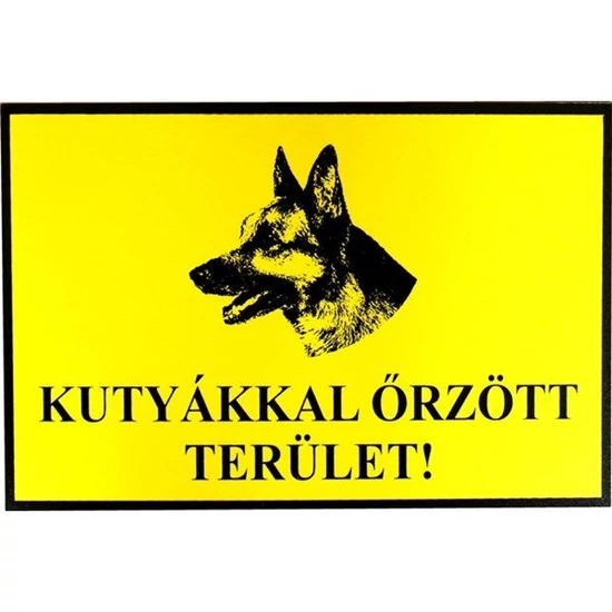 Tábla műanyag A4 "Kutyákkal őrzött terület"