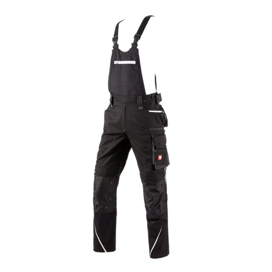 Engelbert Strauss Bib&brace motion 2020 kantáros nadrág fekete/platinum 48