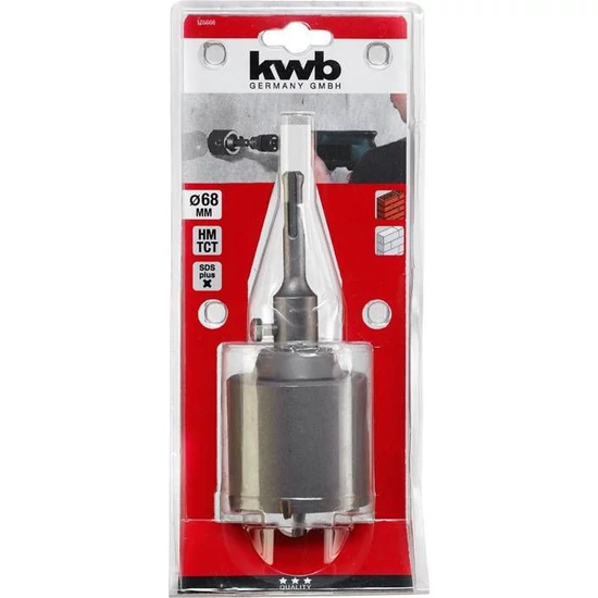 KWB Standard koronafúró SDS Plus központfúróval 68mm