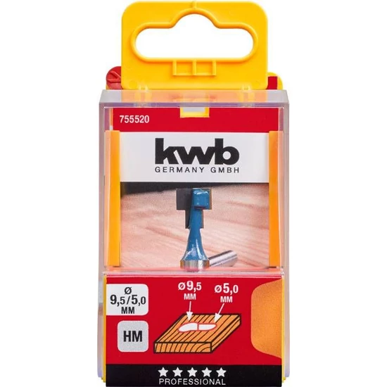 KWB Profi TCT horonymaró felsőmaró kés T fejjel 8x5/9,5mm