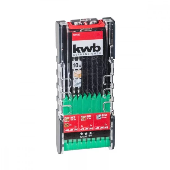 KWB Standard szúrófűrészlap klt. 10 db 8x100mm, Bi-metal 2x77mm