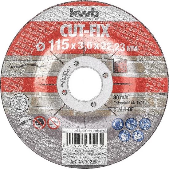 KWB Profi vágókorong kőhöz 115x22,23x3,0mm