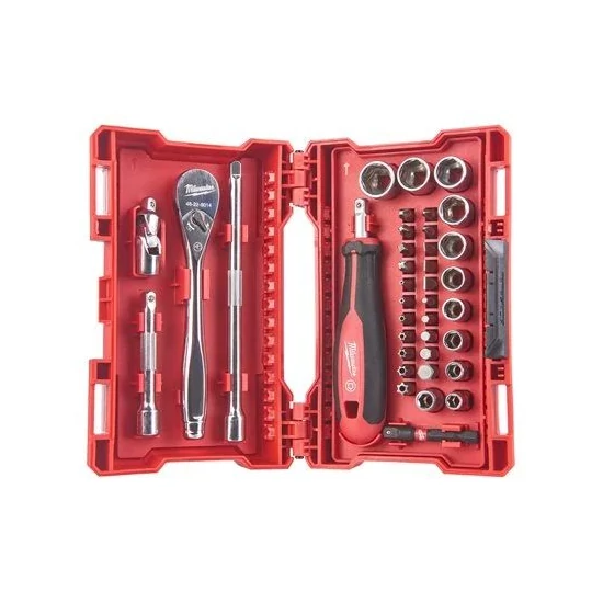 Milwaukee 1/4" racsnis dugókulcs készlet 38 részes