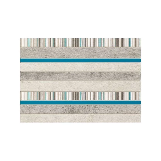 Domino Gris turkus CER dekor falicsempe 25x36cm
