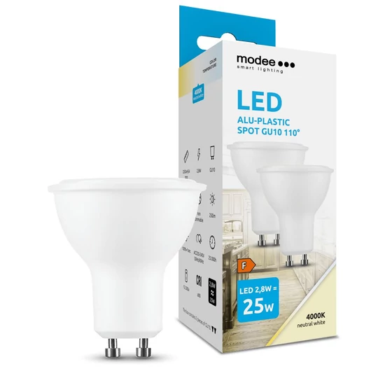 Modee Lighting LED Izzó Spot Alu-Plastic 2,8W GU10 110° 4000K (250 lumen) ERP