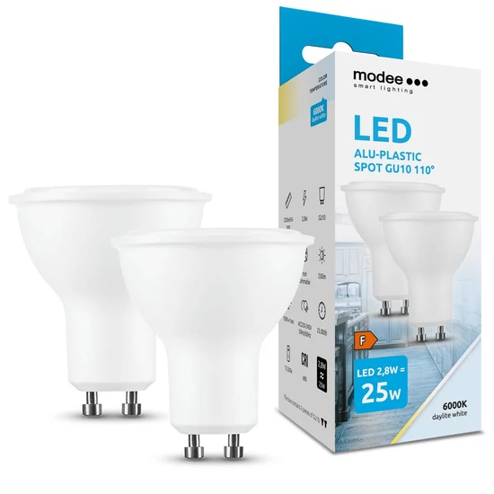 Modee Lighting LED Izzó Spot Alu-Plastic 2,8W GU10 110° 6000K (250 lumen) ERP