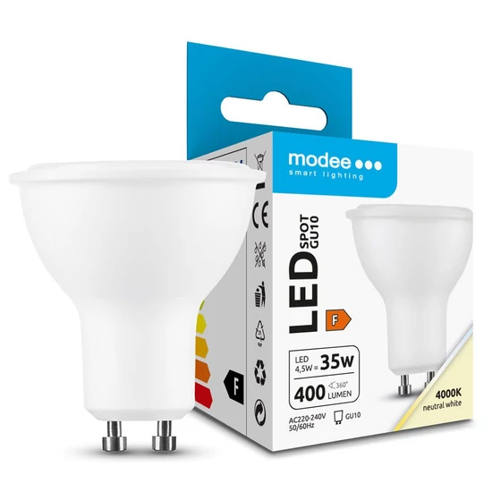 Modee Lighting LED Izzó Spot Alu-Plastic 4,5W GU10 110° 4000K (250 lumen) ERP
