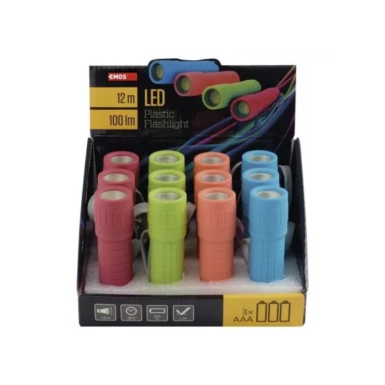 Emos Cob LED lámpa 100lm 12m 3xAAA