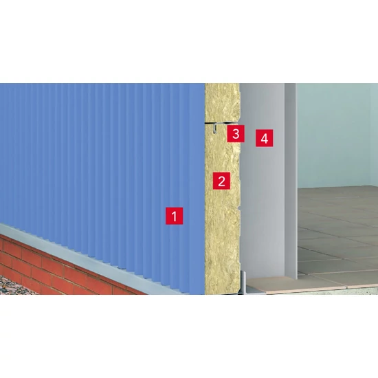 Rockwool Steelrock 035 Plus kazettás homlokzati kőzetgyapot 600x1000x170mm 1,8m2/csomag