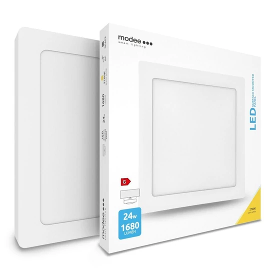 Modee Lighting LED Panel Négyzet - Felszerelhető 24W 2700K (1680 lumen)