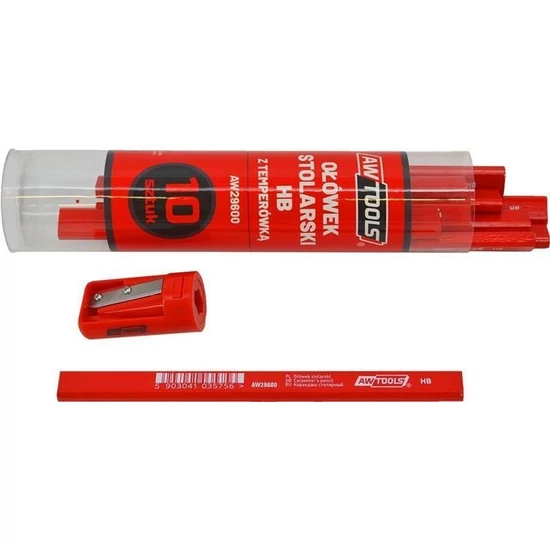 AWTOOLS HB ácsceruza piros 10db/csomag