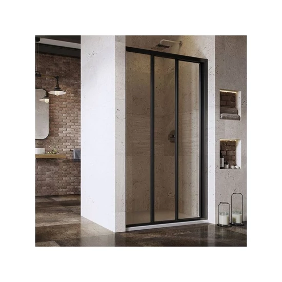 Ravak zuhanyajtó ASDP3-100 198 fekete+transparent üveg