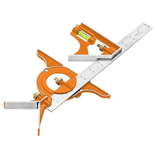Neo Tools profi szögmérő, derékszög és vonalzó 30cm