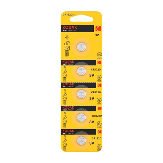 Kodak Ultra Lithium gombelem CR1220 3V B5